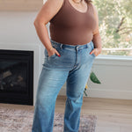 Mindy Mid Rise Wide Leg Jeans