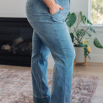 Mindy Mid Rise Wide Leg Jeans