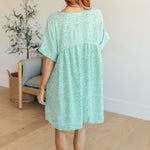 Rodeo Lights Dolman Sleeve Dress in Mint Floral