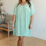 Rodeo Lights Dolman Sleeve Dress in Mint Floral