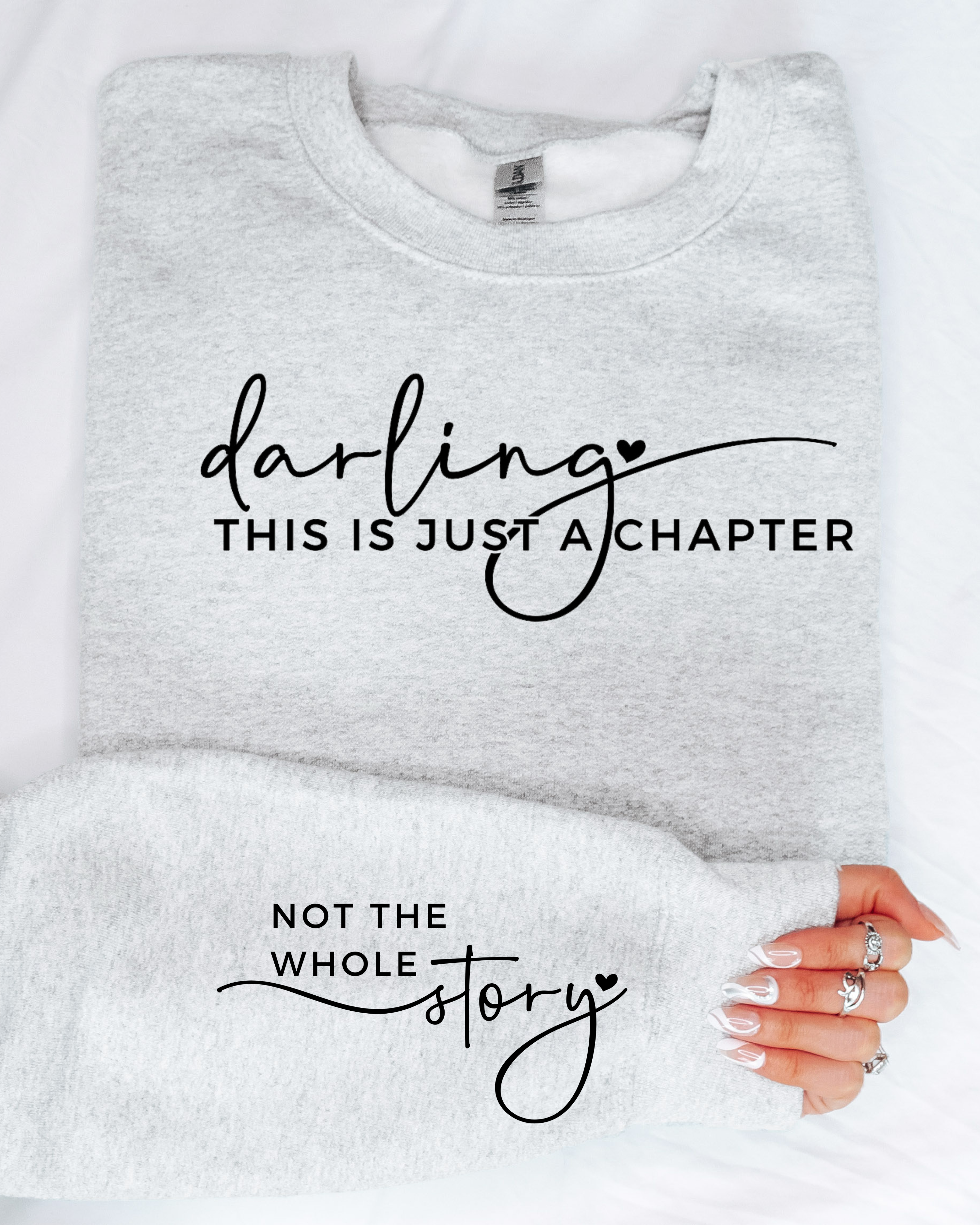 DARLING THIS IS A CHAPTER POSITIVE VIBES SWEATSHIRT