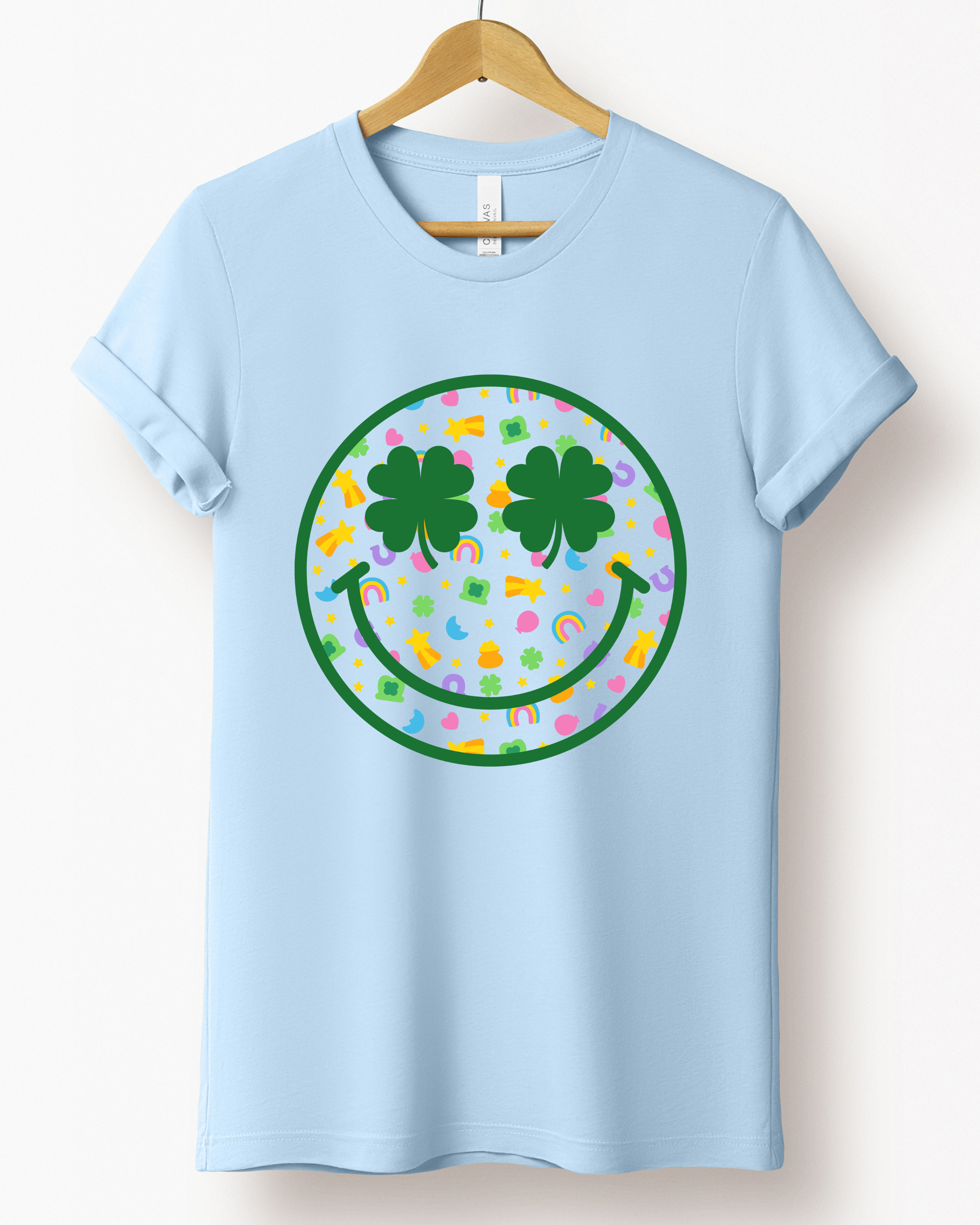 LUCKY CHARMS SMILE TEE (BELLA CANVAS)