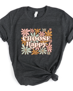 CHOOSE HAPPY TEE(BELLA CANVAS)