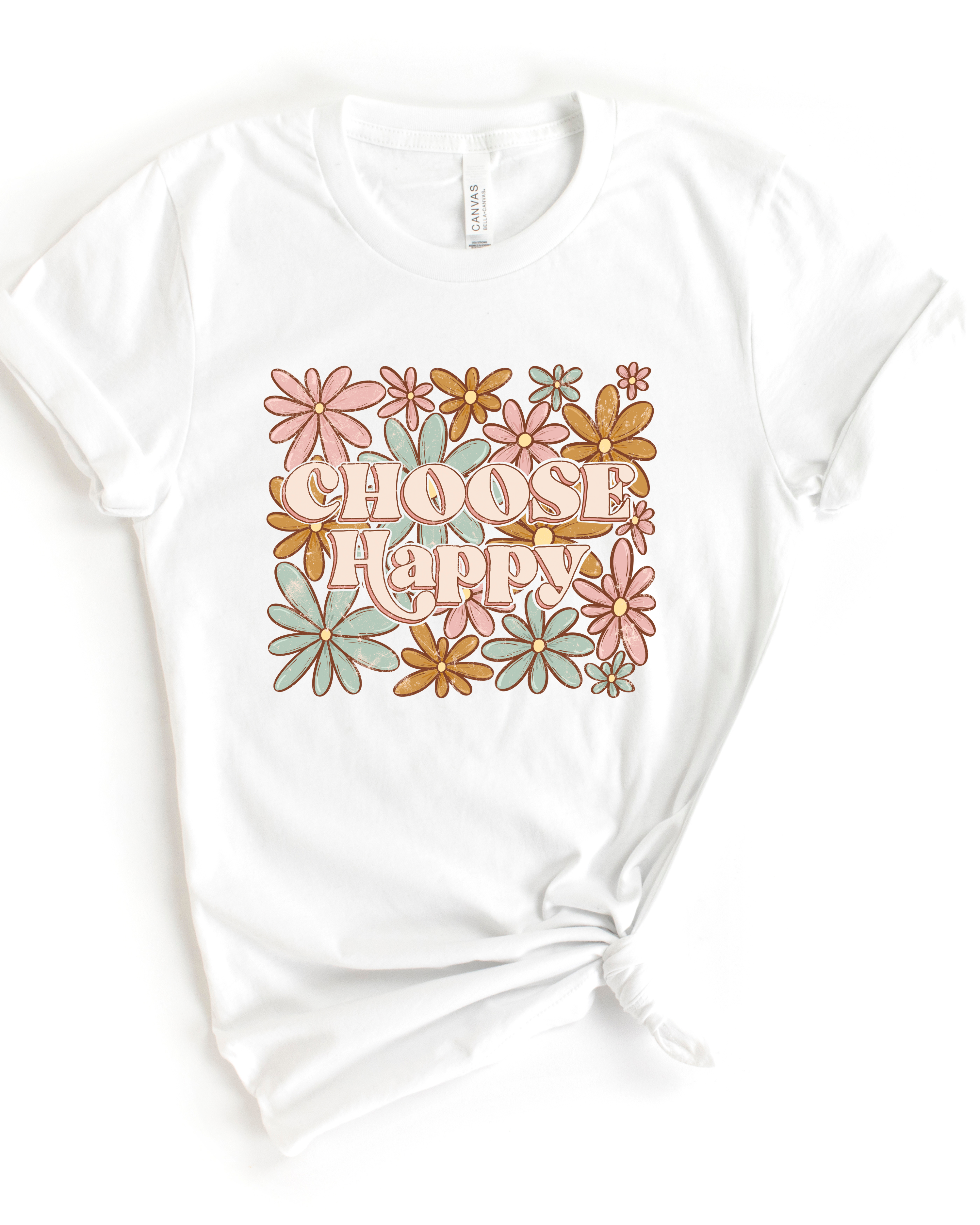 CHOOSE HAPPY TEE(BELLA CANVAS)