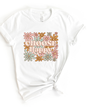 CHOOSE HAPPY TEE(BELLA CANVAS)