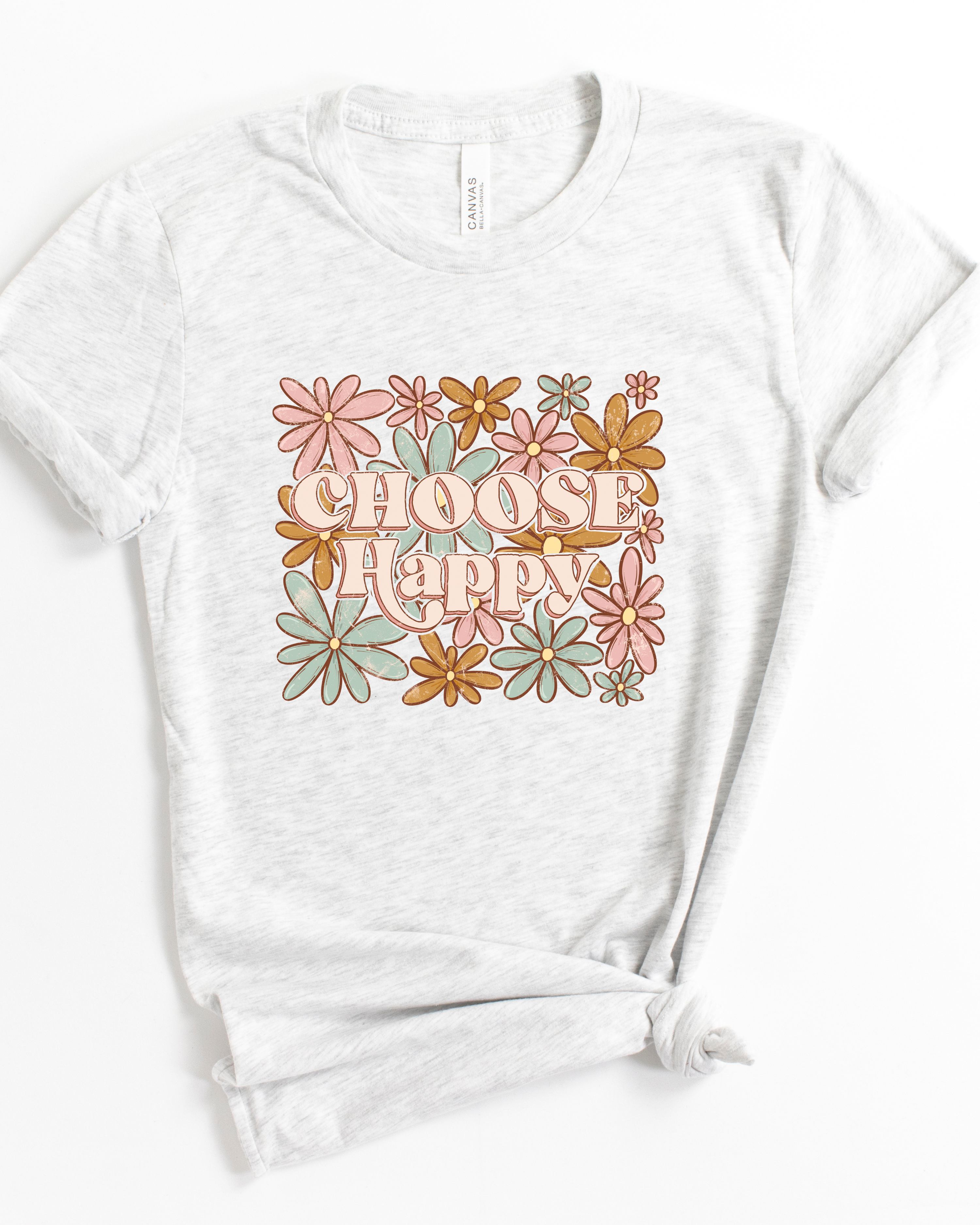 CHOOSE HAPPY TEE(BELLA CANVAS)