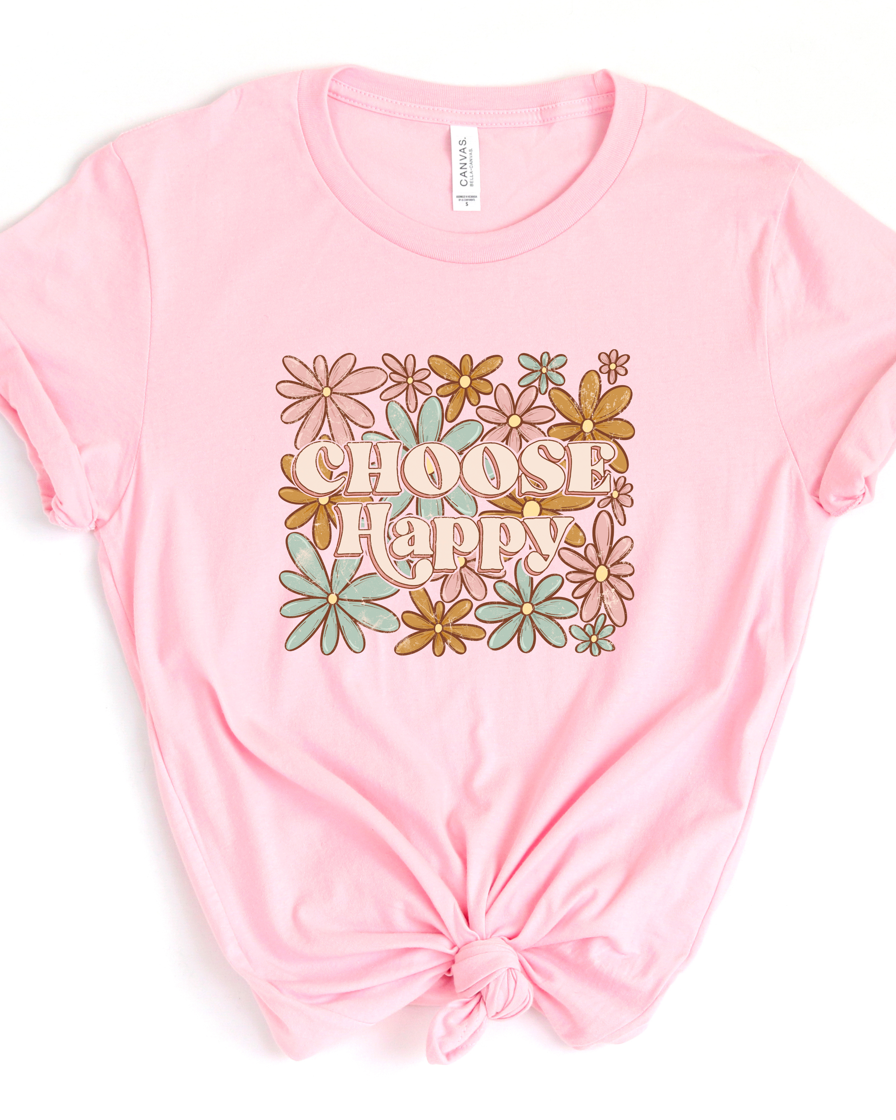 CHOOSE HAPPY TEE(BELLA CANVAS)