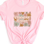 CHOOSE HAPPY TEE(BELLA CANVAS)