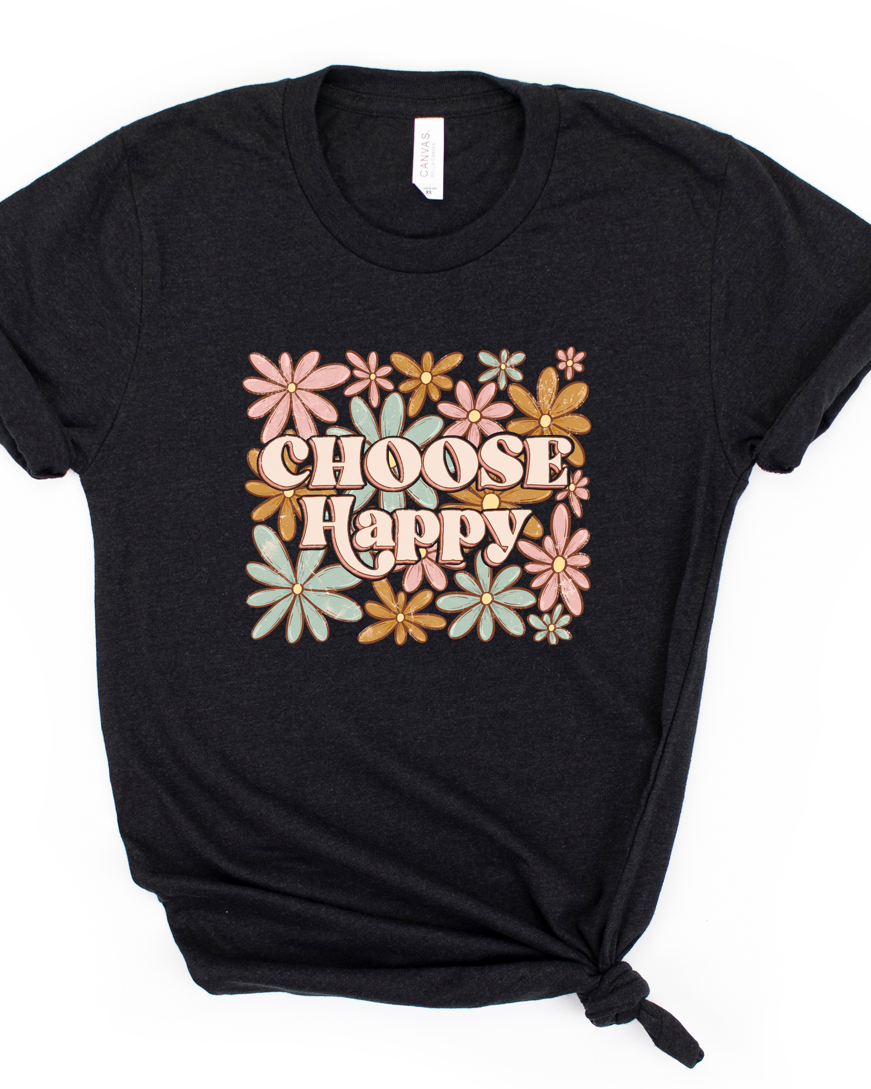 CHOOSE HAPPY TEE(BELLA CANVAS)