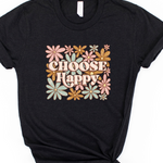 CHOOSE HAPPY TEE(BELLA CANVAS)