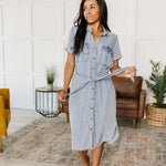 Wait For It Denim Shirtdress