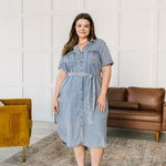 Wait For It Denim Shirtdress