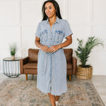 Wait For It Denim Shirtdress