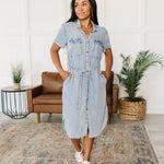 Wait For It Denim Shirtdress