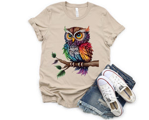 Rainbow Owl Tee