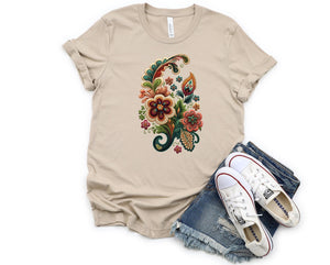 Needlepoint Flowers Tee