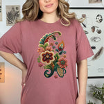 Needlepoint Flowers Tee