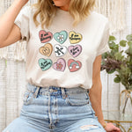 Positive Affirmation Hearts tee