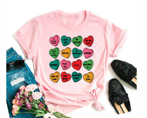 90’s Rock Conversation Hearts tee